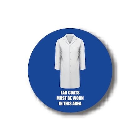 Ergomat 32in CIRCLE SIGNS - Lab Coats Must Be Worn In This Area DSV-SIGN 1024 #0578 -UEN